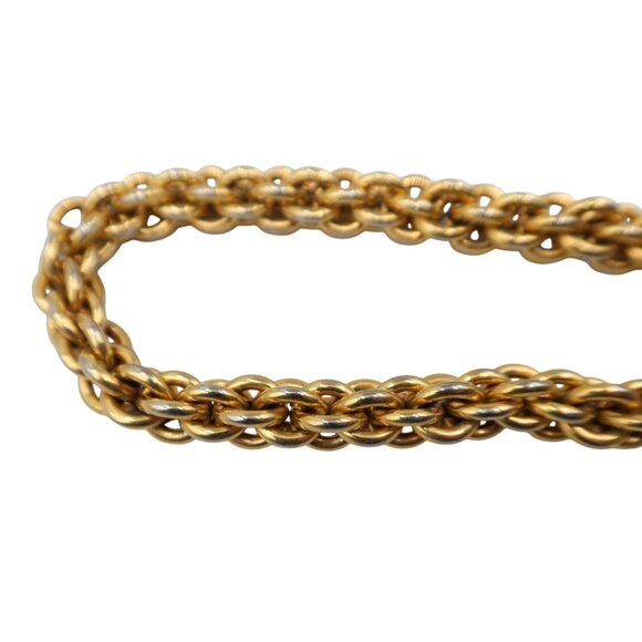 EDWIN PEARL Vintage Gold Tone Chunky Chain Necklace 23" Bold Retro - Picture 8 of 9